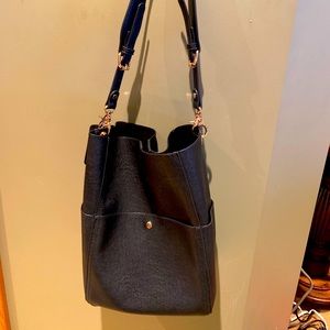 Black vegan leather Antik Kraft hobo